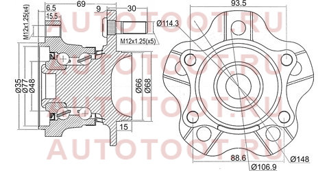 Ступичный узел задн. NISSAN TEANA #J31 2WD st-43202-cn000 sat – купить в Омске. Цены, характеристики, фото в интернет-магазине autotoot.ru