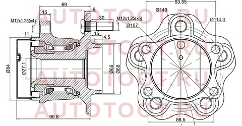 Ступичный узел задн. NISSAN QASHQAI 06-/X-TRAIL 07- 2WD st-43202-jg000 sat – купить в Омске. Цены, характеристики, фото в интернет-магазине autotoot.ru