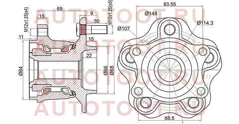 Ступичный узел задн. NISSAN QASHQAI 06-/X-TRAIL 07- 4WD st-43202-jg200 sat – купить в Омске. Цены, характеристики, фото в интернет-магазине autotoot.ru