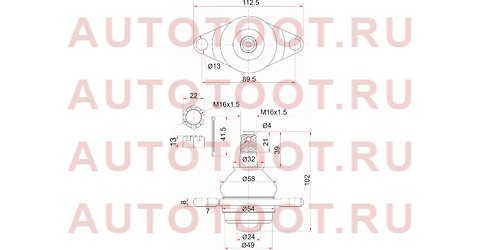 Шаровая опора нижняя FR TOYOTA Estima 90-99 st-43330-29235 sat – купить в Омске. Цены, характеристики, фото в интернет-магазине autotoot.ru