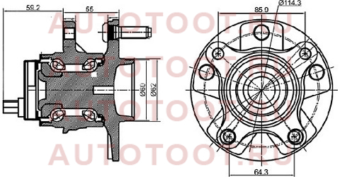 Ступичный узел перед/прав TOYOTA MARK X/LEXUS GS300 05- st-43550-30010 sat – купить в Омске. Цены, характеристики, фото в интернет-магазине autotoot.ru