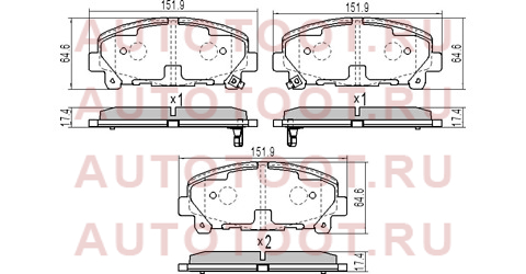 Колодки тормозные перед Honda Accord CU 2.4 st45022tl0g51 sat – купить в Омске. Цены, характеристики, фото в интернет-магазине autotoot.ru