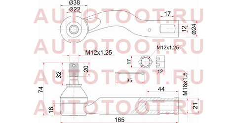 Наконечник рулевой TOYOTA IPSUM 01- LH-2WD/RH-4WD st-45046-49125 sat – купить в Омске. Цены, характеристики, фото в интернет-магазине autotoot.ru