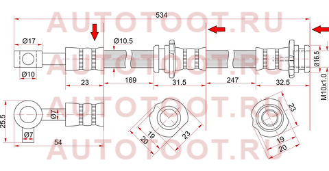 Шланг тормозной перед (Таиланд) NISSAN TEANA 08- RH st-46210-jn20b sat – купить в Омске. Цены, характеристики, фото в интернет-магазине autotoot.ru