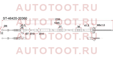 Трос ручника TY Corona/Caldina #T19#/21# 2WD (дисков тормоза) -RH st-46420-20360 sat – купить в Омске. Цены, характеристики, фото в интернет-магазине autotoot.ru