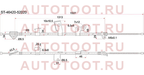 Трос ручника TY Vitz/Platz, NCP1#/SCP1#,-RH (барабан) st-46420-52020 sat – купить в Омске. Цены, характеристики, фото в интернет-магазине autotoot.ru