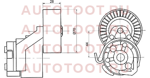 Натяжитель приводного ремня FIAT DUCATO/IVECO DAILY 2,3 02- st504086751 sat – купить в Омске. Цены, характеристики, фото в интернет-магазине autotoot.ru