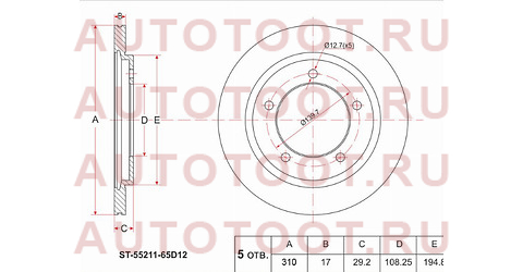 Диск тормозной перед SUZUKI ESCUDO 97-05 st-55211-65d12 sat – купить в Омске. Цены, характеристики, фото в интернет-магазине autotoot.ru