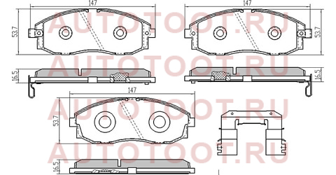 Колодки тормозные перед HYUNDAI H1/STAREX 97-06/PORTER 96-04 st581014aa81 sat – купить в Омске. Цены, характеристики, фото в интернет-магазине autotoot.ru