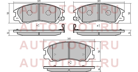 Колодки тормозные перед HYUNDAI TERRACAN 01- st58101h1a10 sat – купить в Омске. Цены, характеристики, фото в интернет-магазине autotoot.ru