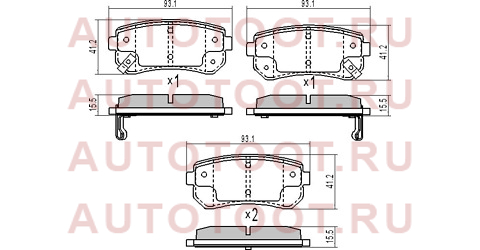 Колодки тормозные зад KIA RIO 05-11/CEED 06-/CERATO 09-/SPORTAGE 04-/HYUNDAI CRETA 15- TUCSON 15- st583021ma00 sat – купить в Омске. Цены, характеристики, фото в интернет-магазине autotoot.ru