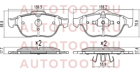 Колодки тормозные перед RENAULT CLIO 06-/MEGANE 03-09/SCENIC 00-09 st7701206747 sat – купить в Омске. Цены, характеристики, фото в интернет-магазине autotoot.ru