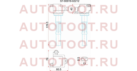 Катушка зажигания 5VZ-FE VZJ9#/12#, VZN18#/21# 95- st-90919-02212 sat – купить в Омске. Цены, характеристики, фото в интернет-магазине autotoot.ru