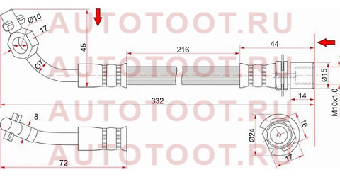 Шланг тормозной передний (Таиланд) TOYOTA LAND CRUISER 90-92 RH st-90947-02613 sat – купить в Омске. Цены, характеристики, фото в интернет-магазине autotoot.ru