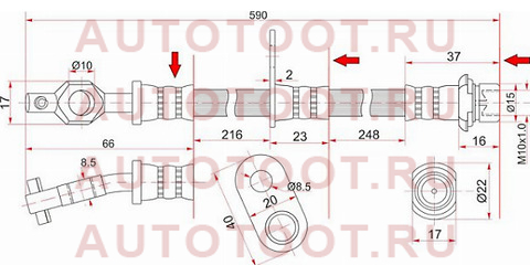 Шланг тормозной передний (Таиланд) TOYOTA CAMRY/VISTA 90-94 RH st-90947-02623 sat – купить в Омске. Цены, характеристики, фото в интернет-магазине autotoot.ru