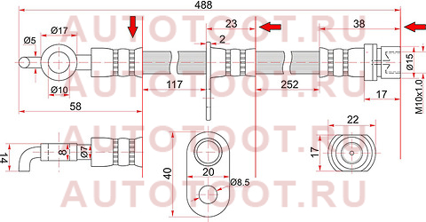 Шланг тормозной передний (Таиланд) TOYOTA COROLLA2/CORSA/CYNOS/PASEO/RAUM/STARLET/TERCEL 91- LH st-90947-02814 sat – купить в Омске. Цены, характеристики, фото в интернет-магазине autotoot.ru