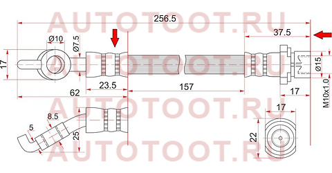 Шланг тормозной задний (Таиланд) TOYOTA COROLLA/FIELDER/RUNX/ALLEX/MATRIX/OPA/VISTA/ARDEO/WILL/VOLTZ st-90947-02c50 sat – купить в Омске. Цены, характеристики, фото в интернет-магазине autotoot.ru