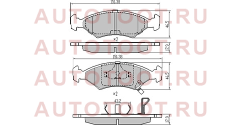 Колодки тормозные перед CHEVROLET COBALT 11-/RAVON R4 17-/KIA SPORTAGE 93-05 st94748947 Sat – купить в Омске. Цены, характеристики, фото в интернет-магазине autotoot.ru