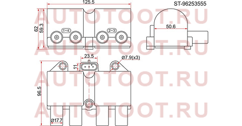 Катушка зажигания CHEVROLET AVEO 06-/CAPTIVA 06-/CRUZE/LACETTI T18 05-/DAEWOO MATIZ 05-/LANOS 97- st-96253555 sat – купить в Омске. Цены, характеристики, фото в интернет-магазине autotoot.ru