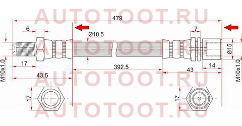 Шланг тормозной задний (Таиланд) TOYOTA HIACE/REGIUSACE 96-99/HILUX 83-/LAND CRUISER #J7# 80- промеж st-96940-34305 sat – купить в Омске. Цены, характеристики, фото в интернет-магазине autotoot.ru