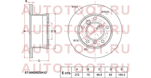 Диск тормозной зад MERCEDES W463 G500 90- sta9024230412 sat – купить в Омске. Цены, характеристики, фото в интернет-магазине autotoot.ru