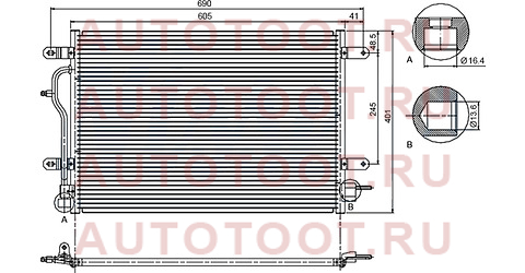 Радиатор кондиционера AUDI A4 01-07 / A6 2.0/3.0 01-04 / ALLROAD 4.2 00-06 st-ad04-394-0 sat – купить в Омске. Цены, характеристики, фото в интернет-магазине autotoot.ru