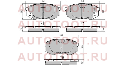 Колодки тормозные перед MITSUBISHI CANTER FB4##/FE6## (В упаковке 8шт) stmc886334 sat – купить в Омске. Цены, характеристики, фото в интернет-магазине autotoot.ru