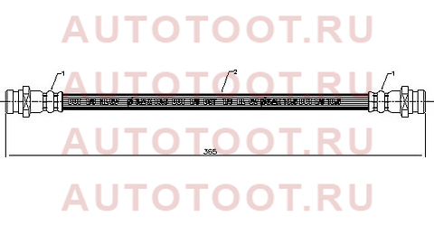 Шланг тормозной задний (Таиланд) MMC L200/NATIVA 94-07/PAJERO/MONTERO 88-03 промежуточный L=365 st-mr129728 sat – купить в Омске. Цены, характеристики, фото в интернет-магазине autotoot.ru