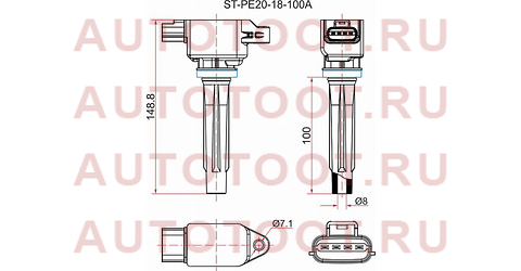 Катушка зажигания MAZDA CX-5 12-/MAZDA 6 12-/MAZDA 3 13- stpe2018100a sat – купить в Омске. Цены, характеристики, фото в интернет-магазине autotoot.ru