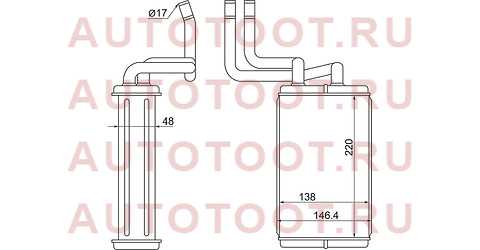 Радиатор отопителя салона TOYOTA DYNA\TOYO ACE XZU301..CNG\BZU300\XZU340.. 95-2003 st-ty67-395-0 sat – купить в Омске. Цены, характеристики, фото в интернет-магазине autotoot.ru