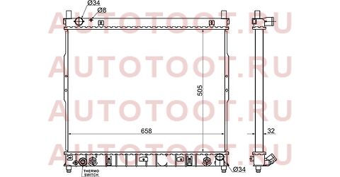 Радиатор SSANGYONG/DAEWOO REXTON 2.3/2.9D/2.9TD/2.7TD 02- sy0001 sat – купить в Омске. Цены, характеристики, фото в интернет-магазине autotoot.ru