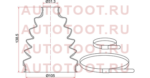 Пыльник шруса наружный TOYOTA LAND CRUISER 100 ##J101 98-07 (2 хомута. термопластик) tc045 sat – купить в Омске. Цены, характеристики, фото в интернет-магазине autotoot.ru