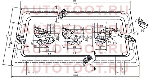 Молдинг лобового стекла (для установки стекла в резинку) MITSUBISHI DELICA L300 86-94 td-20 sat – купить в Омске. Цены, характеристики, фото в интернет-магазине autotoot.ru