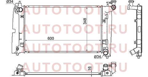 Радиатор TOYOTA COROLLA FIELDER 00-06 / AVENSIS 1.6/1.8 03-09 ty0001-120-mt sat – купить в Омске. Цены, характеристики, фото в интернет-магазине autotoot.ru