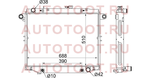 Радиатор TOYOTA LAND CRUISER 100 1HDFTE 4.2 98-07 DIESEL ty0009-100d sat – купить в Омске. Цены, характеристики, фото в интернет-магазине autotoot.ru