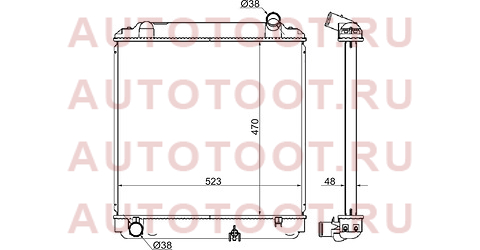 Радиатор TOYOTA DYNA / TOYOACE / HINO RANGER \'95-\'00, 15B / 3B / J05C, MT, BU142 / BU112D / BU100 / ty0060 sat – купить в Омске. Цены, характеристики, фото в интернет-магазине autotoot.ru