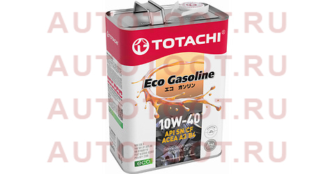 Масло моторное полусинтетическое TOTACHI Eco Gasoline 10W-40 SN/CF, A3/B4 4л 4589904934919 totachi – купить в Омске. Цены, характеристики, фото в интернет-магазине autotoot.ru