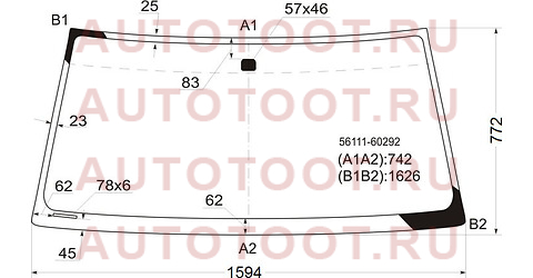 Стекло лобовое TOYOTA LAND CRUISER 100 98-07 56111-60292 toyota – купить в Омске. Цены, характеристики, фото в интернет-магазине autotoot.ru