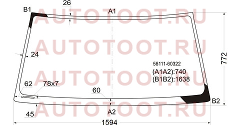 Стекло лобовое TOYOTA LAND CRUISER 100 98-07 56111-60322 toyota – купить в Омске. Цены, характеристики, фото в интернет-магазине autotoot.ru
