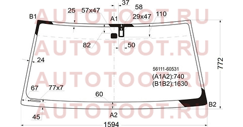 Стекло лобовое TOYOTA LAND CRUISER/LEXUS LX470 98-07 56111-60531 toyota – купить в Омске. Цены, характеристики, фото в интернет-магазине autotoot.ru