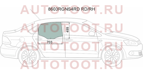 Стекло боковое опускное (Сзади/ Справа/ Цвет зеленый) Skoda Rapid 20- / Volkswagen Polo 09-20 8603rgns4rdrdrh xyg – купить в Омске. Цены, характеристики, фото в интернет-магазине autotoot.ru