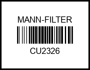 Фс MANN CU 2326 (K 1293) OPEL, SUBARU, SUZUKI, VAUXHALL З cu2326 mann-filter – купить в Омске. Цены, характеристики, фото в интернет-магазине autotoot.ru