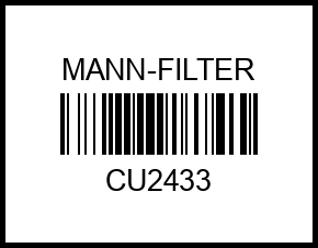 Фс MANN CU 2433 (Ford Fiesta >02, Fusion >05, ) 5 шт/уп cu2433 mann-filter – купить в Омске. Цены, характеристики, фото в интернет-магазине autotoot.ru