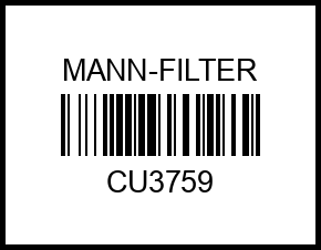 Фс MANN CU 3759 (Mercedes Vito 95-03, V-klasse 96-03) В cu3759 mann-filter – купить в Омске. Цены, характеристики, фото в интернет-магазине autotoot.ru