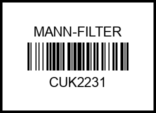 CUK2231 MANN Фильтр салона угольный cuk2231 mann-filter – купить в Омске. Цены, характеристики, фото в интернет-магазине autotoot.ru
