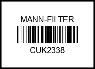 CUK2338 MANN Фильтр салона угольный cuk2338 mann-filter – купить в Омске. Цены, характеристики, фото в интернет-магазине autotoot.ru
