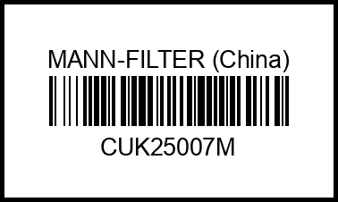 CUK25007M MANN-FILTER (China) Фильтр салона угольный cuk25007m mann-filter%20(china) – купить в Омске. Цены, характеристики, фото в интернет-магазине autotoot.ru