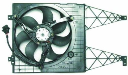 Диффузор радиатора охлаждения в сборе 1.6L 1.8L 2.3L (рамка+вентилятор+мотор, без кондиционера)
