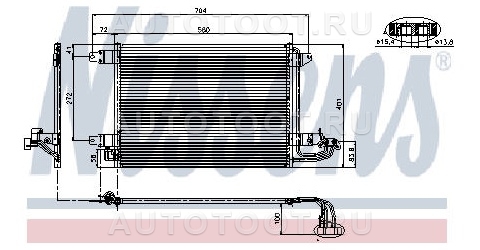 Радиатор кондиционера - STVW263940 SAT для AUDI A3, SKODA OCTAVIA, VOLKSWAGEN GOLF