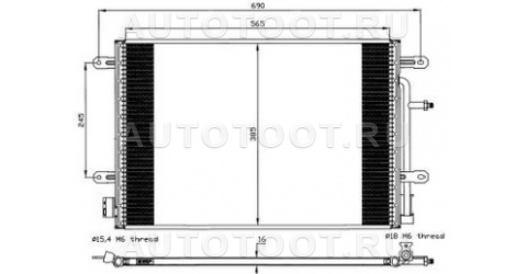 Радиатор кондиционера - STAD043940 SAT для AUDI A4